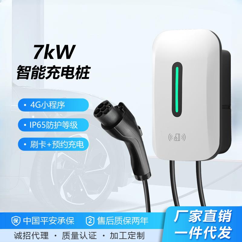 新能源汽车交流充电桩7孔充电枪交流比亚迪特斯7kw充电
